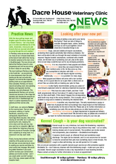 Spring 2025 newsletter